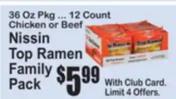 SuperFresh Nissin Top Ramen Family Pack offer