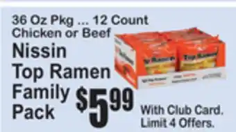 SuperFresh Nissin Top Ramen Family Pack offer