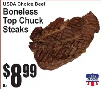 SuperFresh USDA Choice Beef Boneless Top Chuck Steaks offer