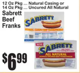 SuperFresh Sabrett Beef Franks offer