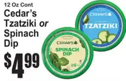 SuperFresh Cedar's Tzatziki or Spinach Dip offer
