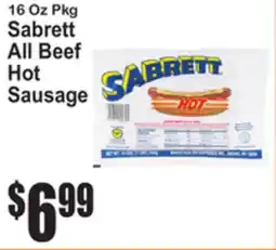 SuperFresh Sabrett All Beef Hot Sausage offer