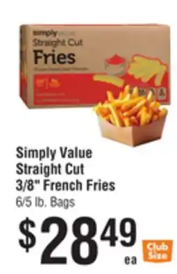 Smart & Final Simply Value Straight Cut 3/8 French Fries offer