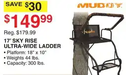 Dunham's Sports 17' SKY RISE ULTRA-WIDE LADDER offer
