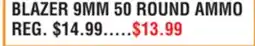 Dunham's Sports BLAZER 9MM 50 ROUND AMMO offer