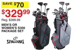 Dunham's Sports SPALDING MEN'S OR WOMEN'S S300 PACKAGE SET offer