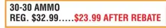 Dunham's Sports 30-30 AMMO offer