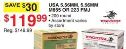 Dunham's Sports WINCHESTER USA 5.56MM, 5.56MM M855 OR 223 FMJ offer