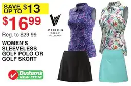 Dunham's Sports WOMEN'S SLEEVELESS GOLF POLO OR GOLF SKORT offer