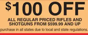 Dunham's Sports RIFLES AND SHOTGUNS offer