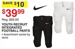 Dunham's Sports YOUTH RECRUIT INTEGRATED FOOTBALL PANTS offer