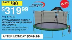 Dunham's Sports 15' TRAMPOLINE BUNDLE WITH HOOP AND FUN-RING ENCLOSURE offer
