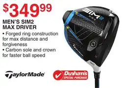 Dunham's Sports MEN'S SIM2 MAX DRIVER offer