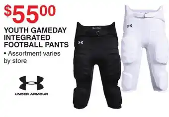 Dunham's Sports YOUTH GAMEDAY INTEGRATED FOOTBALL PANTS offer