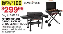 Dunham's Sports 22 ON-THE-GO GRIDDLE OR 28 GRIDDLE WITH HOOD offer