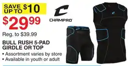 Dunham's Sports BULL RUSH 5-PAD GIRDLE OR TOP offer
