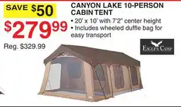 Dunham's Sports CANYON LAKE 10-PERSON CABIN TENT offer