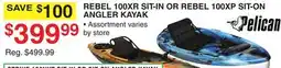 Dunham's Sports REBEL 100XR SIT-IN OR REBEL 100XP SIT-ON ANGLER KAYAK offer