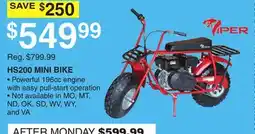 Dunham's Sports HS200 MINI BIKE offer