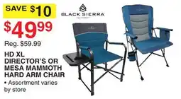 Dunham's Sports BLACK SIERRA BLACK SIERRA HD XL DIRECTOR'S OR MESA MAMMOTH HARD ARM CHAIR offer