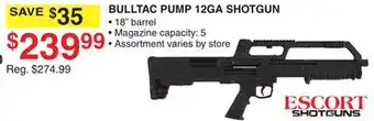 Dunham's Sports BULLTAC PUMP 12GA SHOTGUN offer
