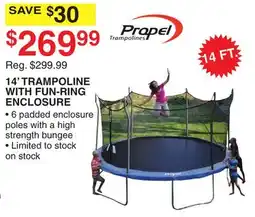 Dunham's Sports 14' TRAMPOLINE WITH FUN-RING ENCLOSURE offer