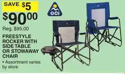 Dunham's Sports FREESTYLE ROCKER WITH SIDE TABLE OR STOWAWAY CHAIR offer