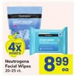 Safeway Neutrogena Facial Wipes offer