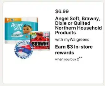 Angel Soft, Brawny, Dixie or Quilted Northern Household Products