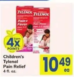 Safeway Children's Tylenol Pain Relief offer