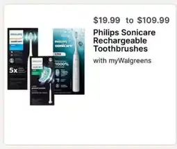 Walgreens Philips Sonicare Rechargeable Toothbrushes offer