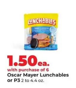 Hy-Vee Oscar Mayer Lunchables or P3 offer