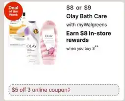 Walgreens Olay Bath Care offer