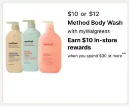 Walgreens Method Body Wash offer