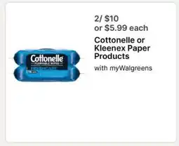 Walgreens Cottonelle or Kleenex Paper Products offer