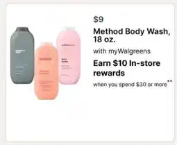 Walgreens Method Body Wash, 18 oz offer