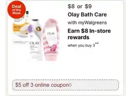 Walgreens Olay Bath Care offer