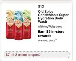 Walgreens Old Spice GentleMan's Super Hydration Body Wash offer