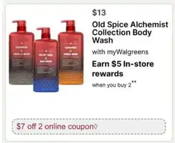 Walgreens Old Spice Alchemist Collection Body Wash offer