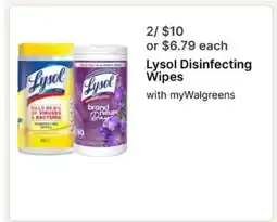 Walgreens Lysol Disinfecting Wipes offer