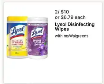 Walgreens Lysol Disinfecting Wipes offer