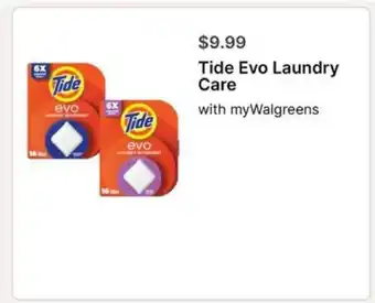 Walgreens Tide Evo Laundry Care offer