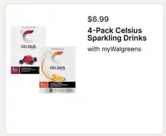 Walgreens 4-Pack Celsius Sparkling Drinks offer