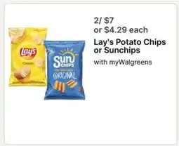 Walgreens Lay's Potato Chips or SunChips offer