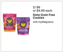 Walgreens Siete Grain Free Cookies offer