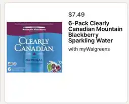Walgreens 6-Pack Clearly Canadian Mountain Blackberry Sparkling Water offer
