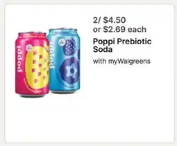 Walgreens Poppi Prebiotic Soda offer