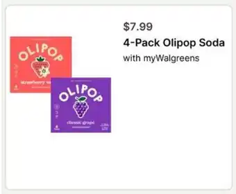 Walgreens 4-Pack Olipop Soda offer