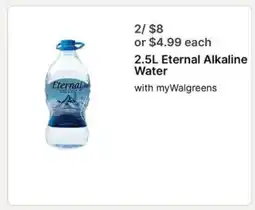 Walgreens 2.5L Eternal Alkaline Water offer