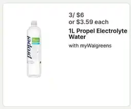 Walgreens 1L Propel Electrolyte Water offer
